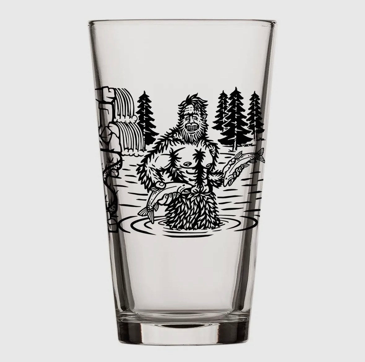 Sasquatch in River Pint Glass image 1