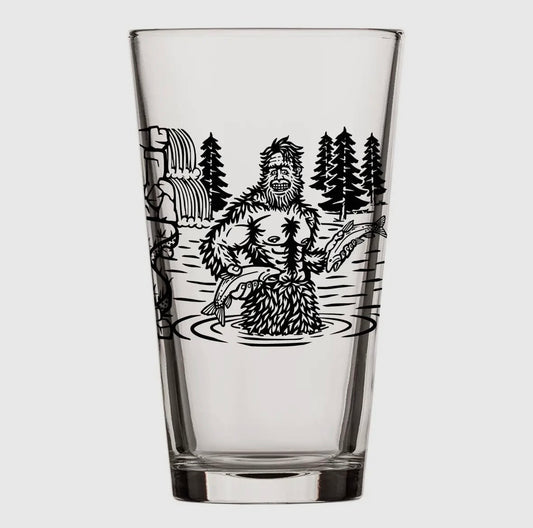 Sasquatch in River Pint Glass image 1
