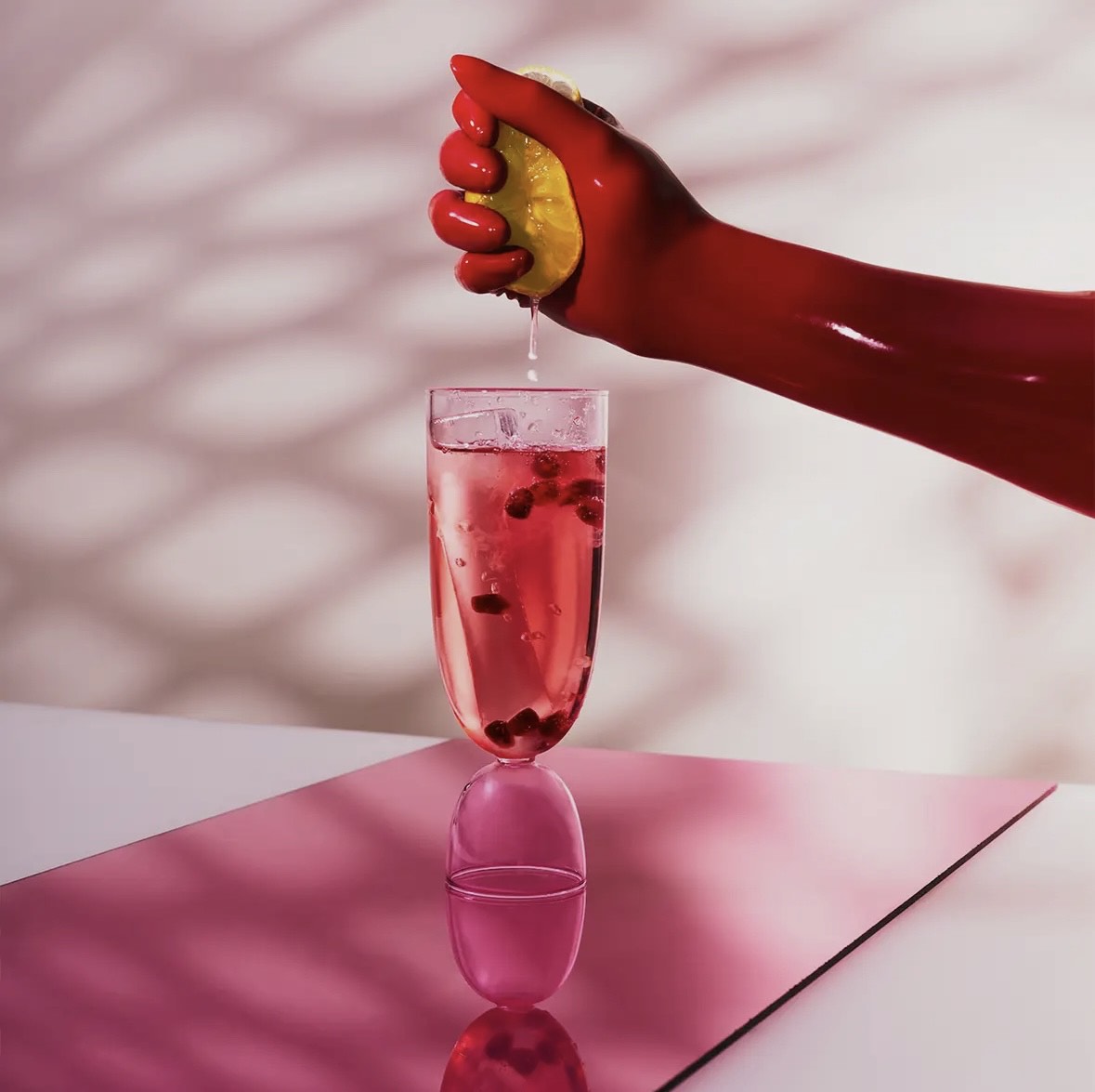 Clear & Pink Hi-Ball image 0