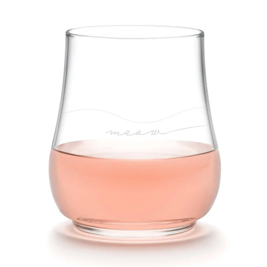 Modern Pets Meow Stemless Glass image 1
