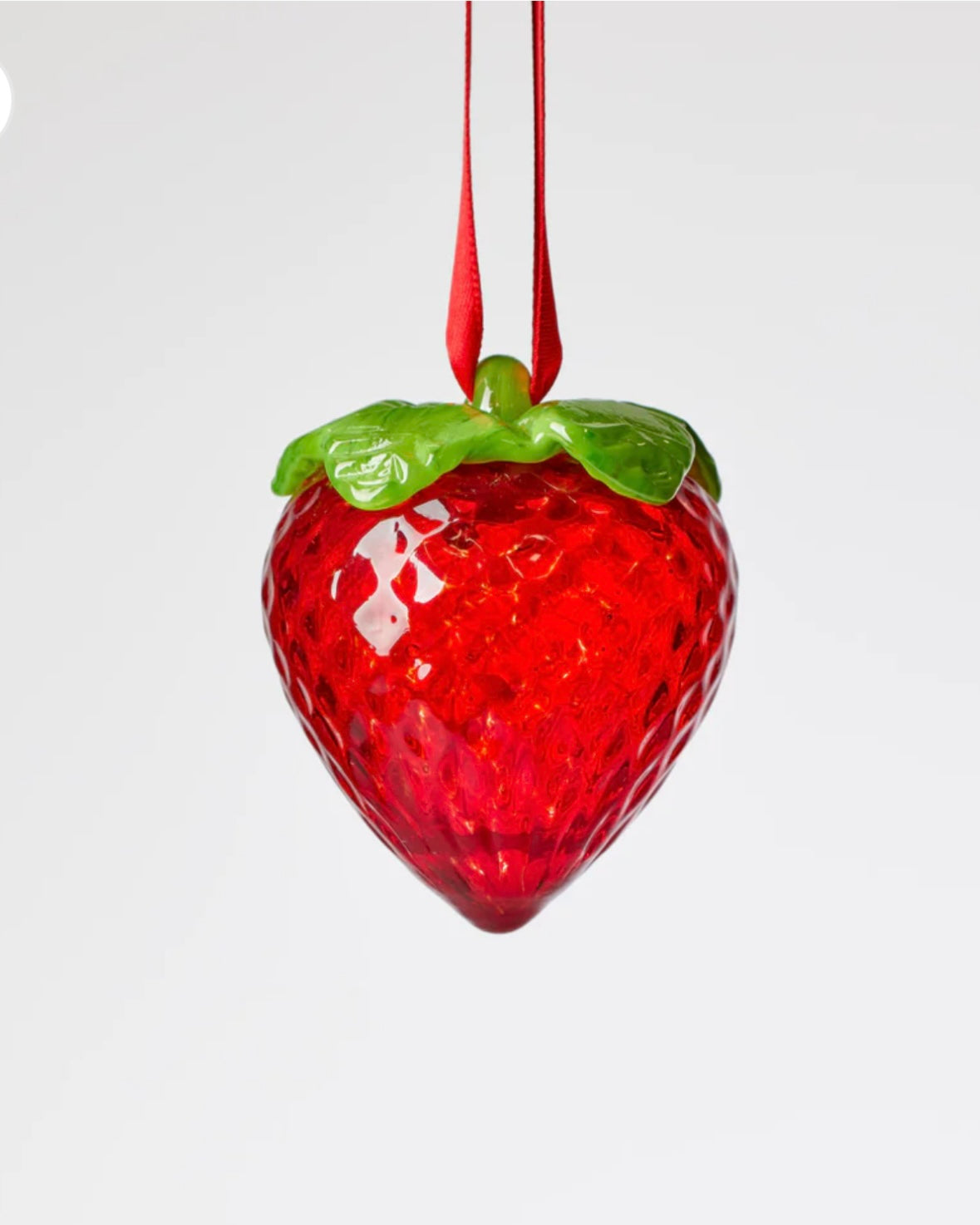 Glass Strawberry Ornament image 0