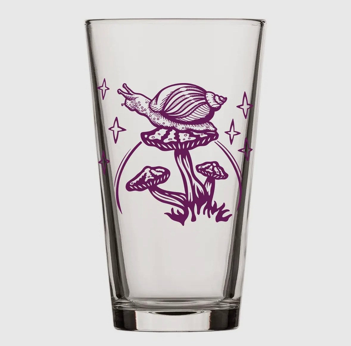 Snail on Mushroom Pint Glass image 1