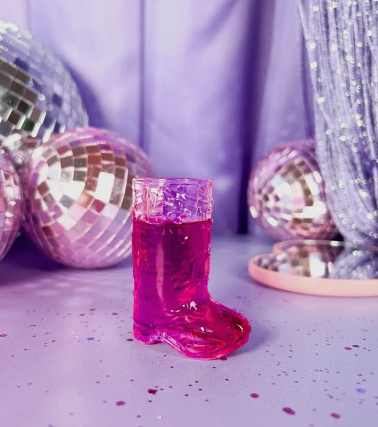 Pink Cowboy Boot Shot Glass image 1