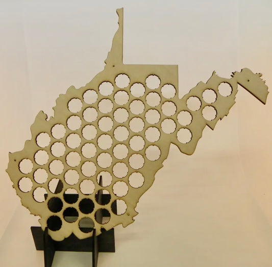 West Virginia Beer Cap Map image 1