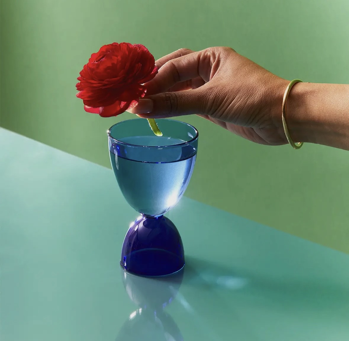 Light & Dark Blue Classic Glass image 0