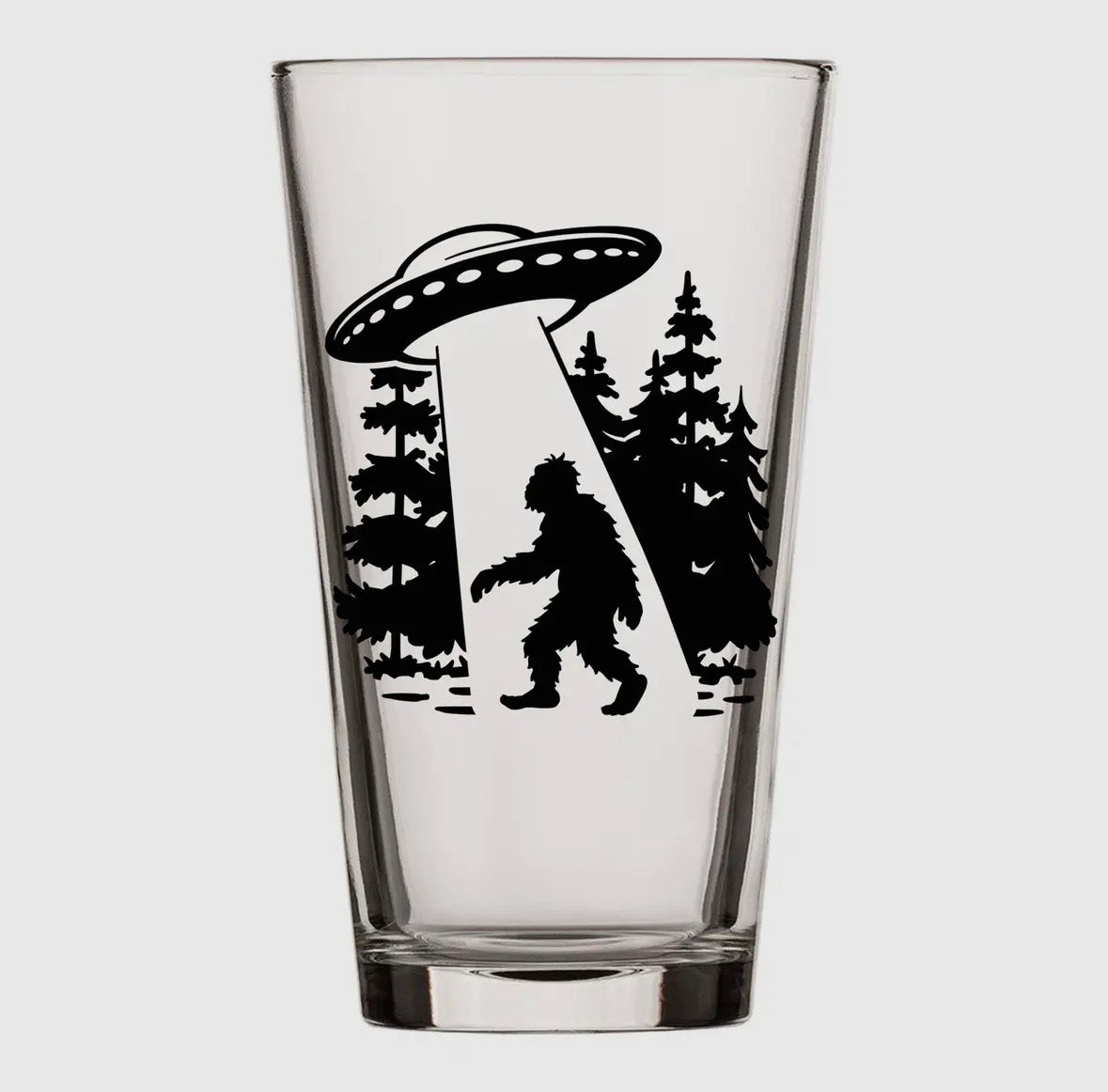 Bigfoot UFO Pint Glass image 1