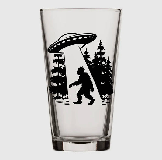 Bigfoot UFO Pint Glass image 1