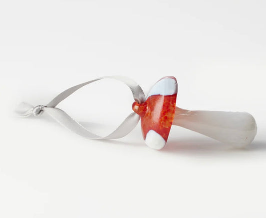 Glass Mushroom Ornament image 1