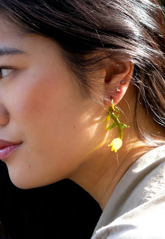 Holland Tulip Glass Earrings image 0