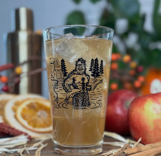 Sasquatch in River Pint Glass image 0