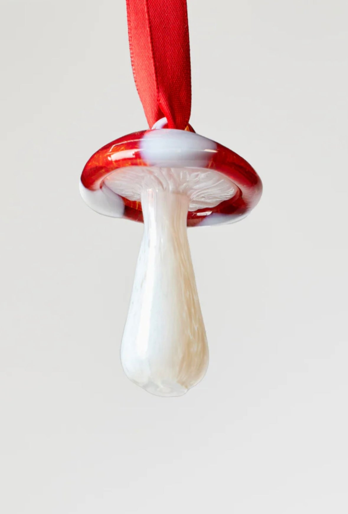 Glass Mushroom Ornament image 0