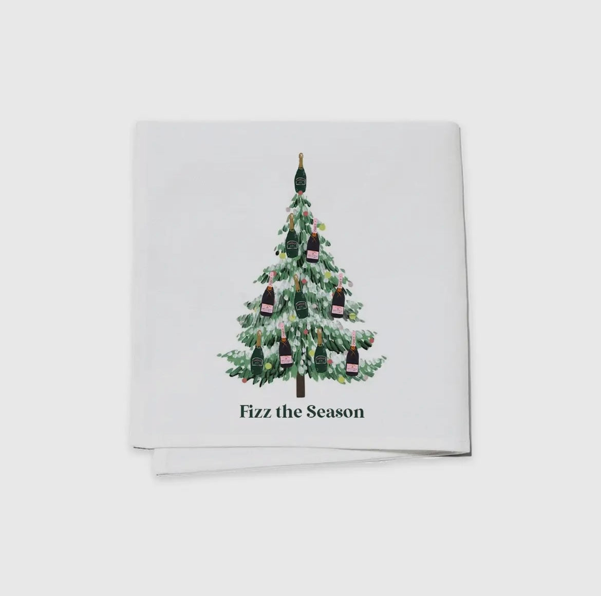Champagne Christmas Tree Cocktail Napkins (Set of 4) image 0