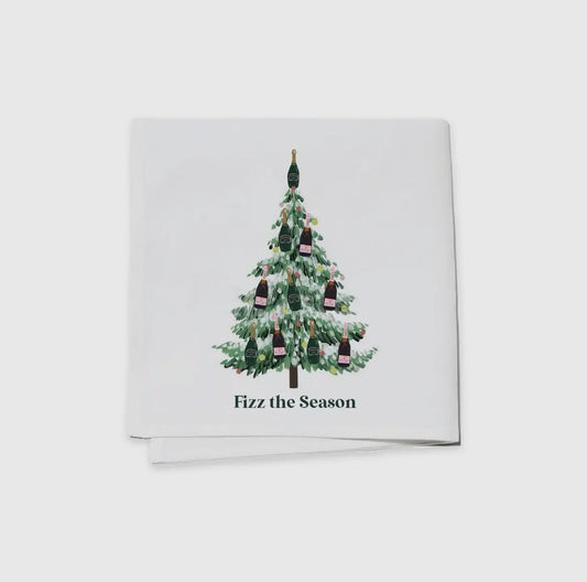 Champagne Christmas Tree Cocktail Napkins (Set of 4) image 0