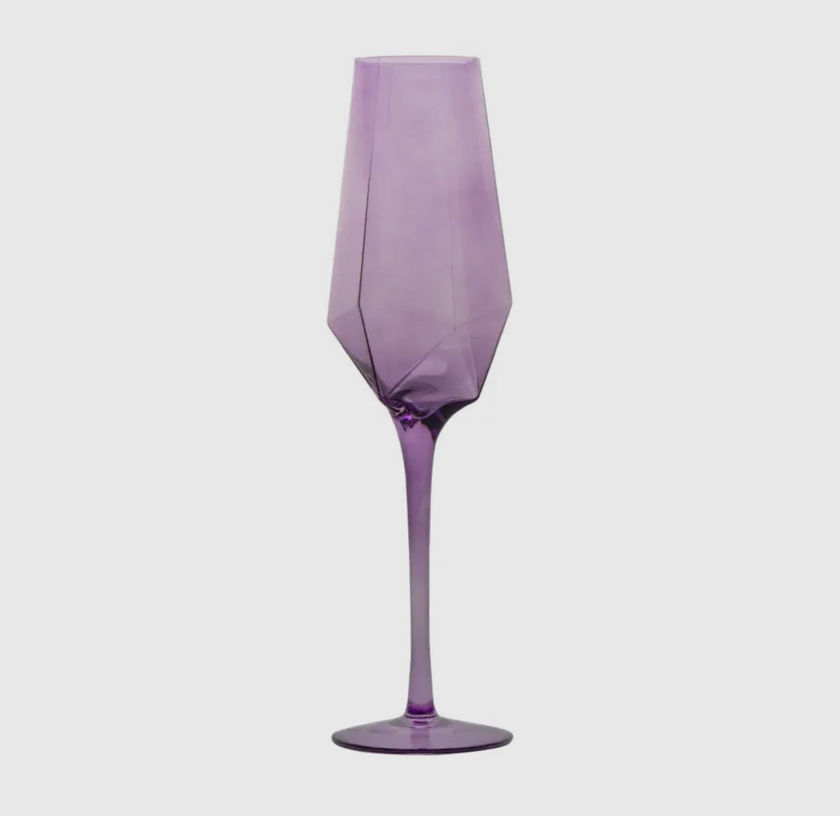 Purple Geometric Champagne Glass image 0