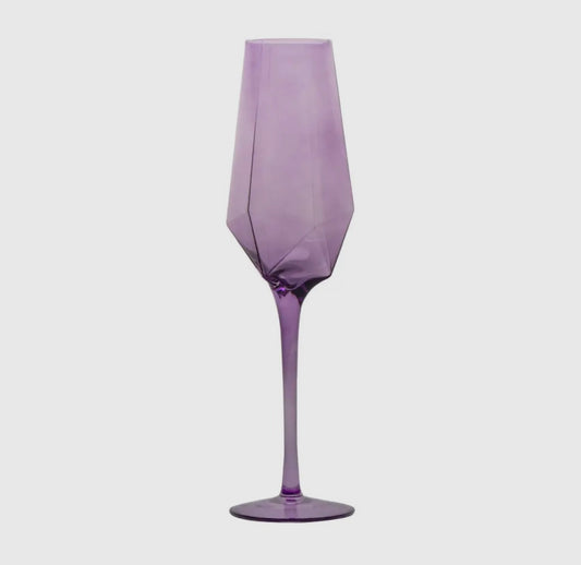 Purple Geometric Champagne Glass image 0