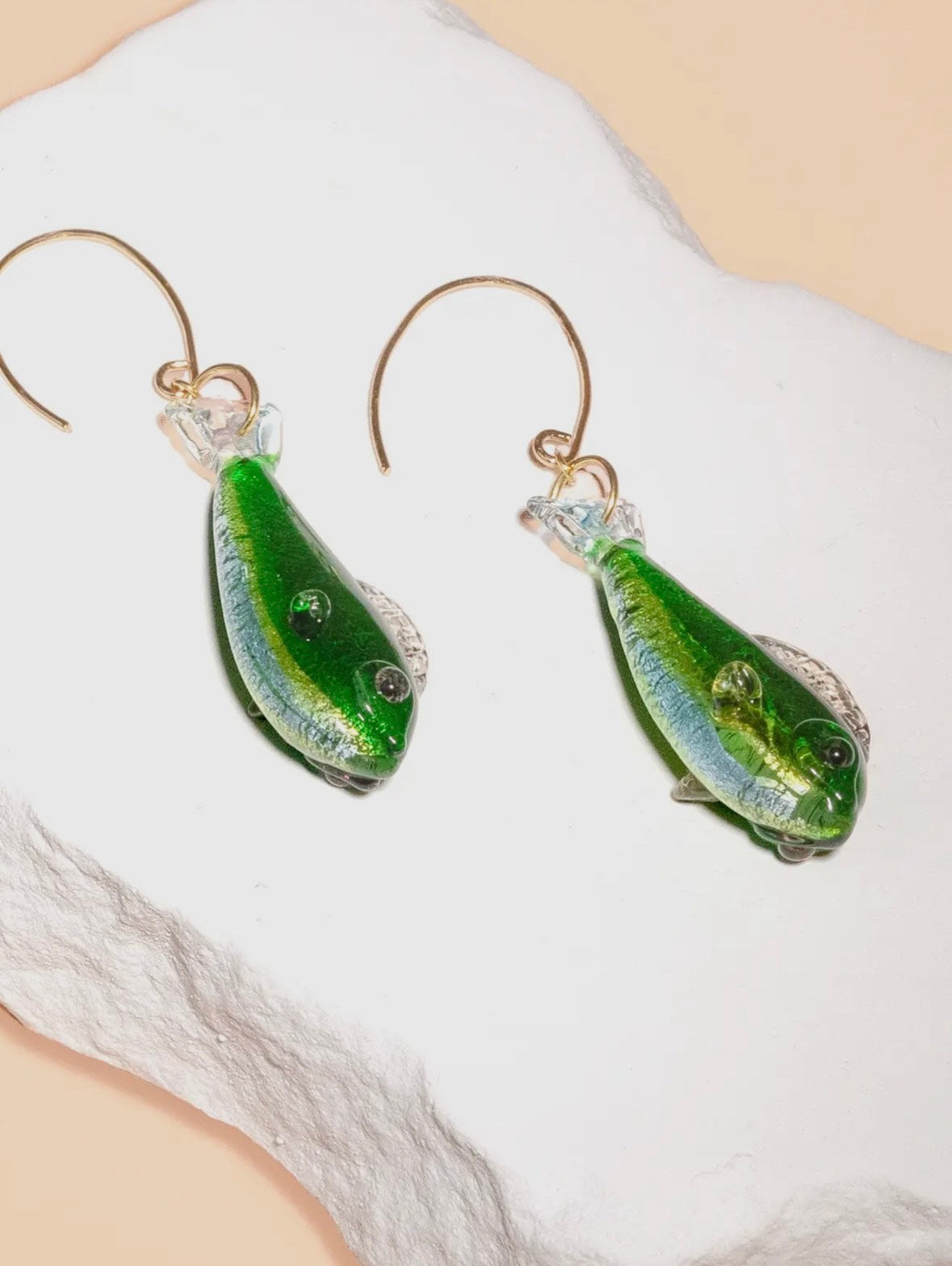 "Catch of the Day" Glass Fish Earrings image 1