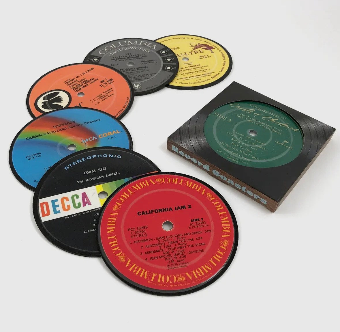 Vinyl Record Coasters - 6 Piece Set image 0