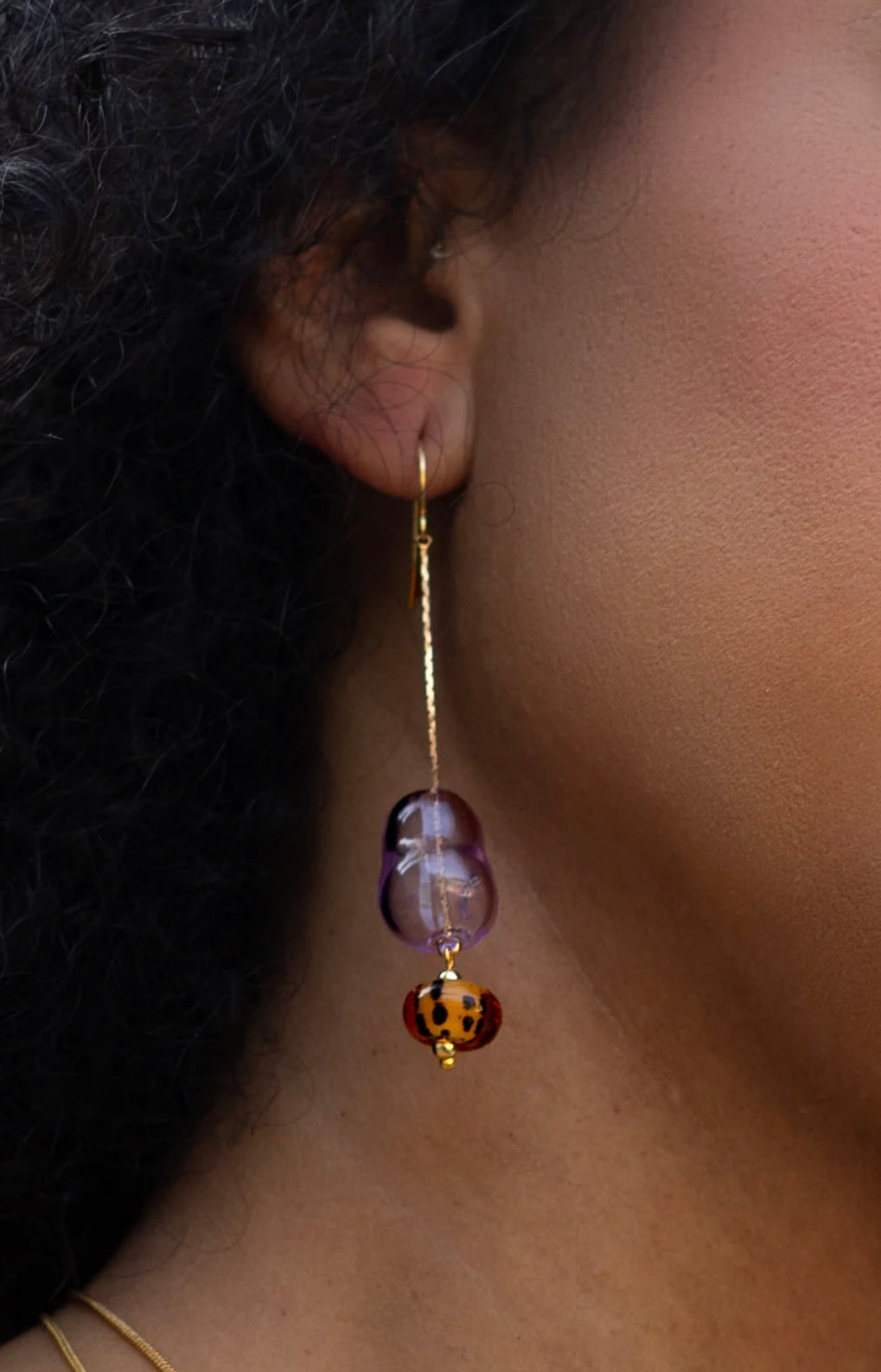 Lilac Lennox Dangle Glass Earrings image 0