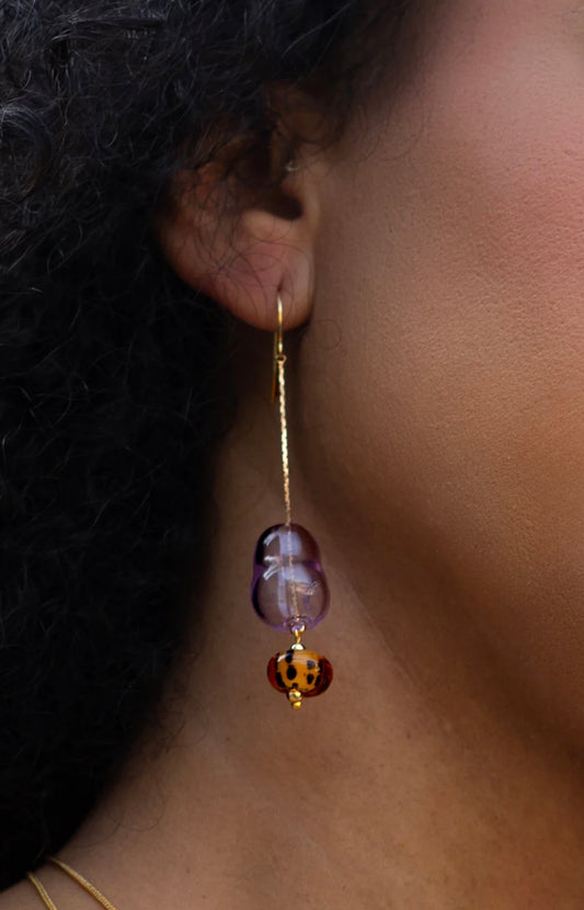 Lilac Lennox Dangle Glass Earrings image 0