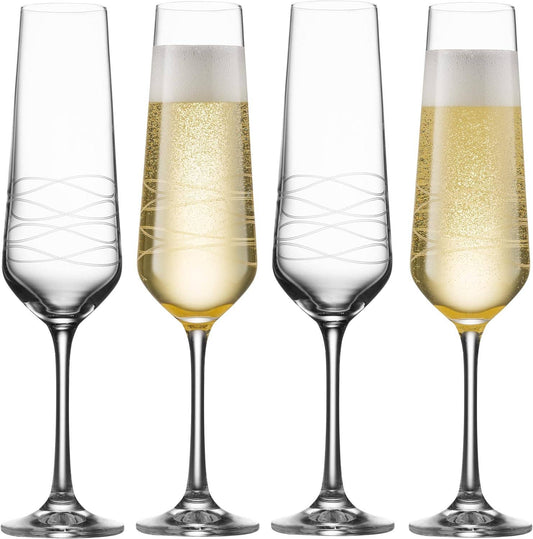 European Crystal Champagne Flute Set