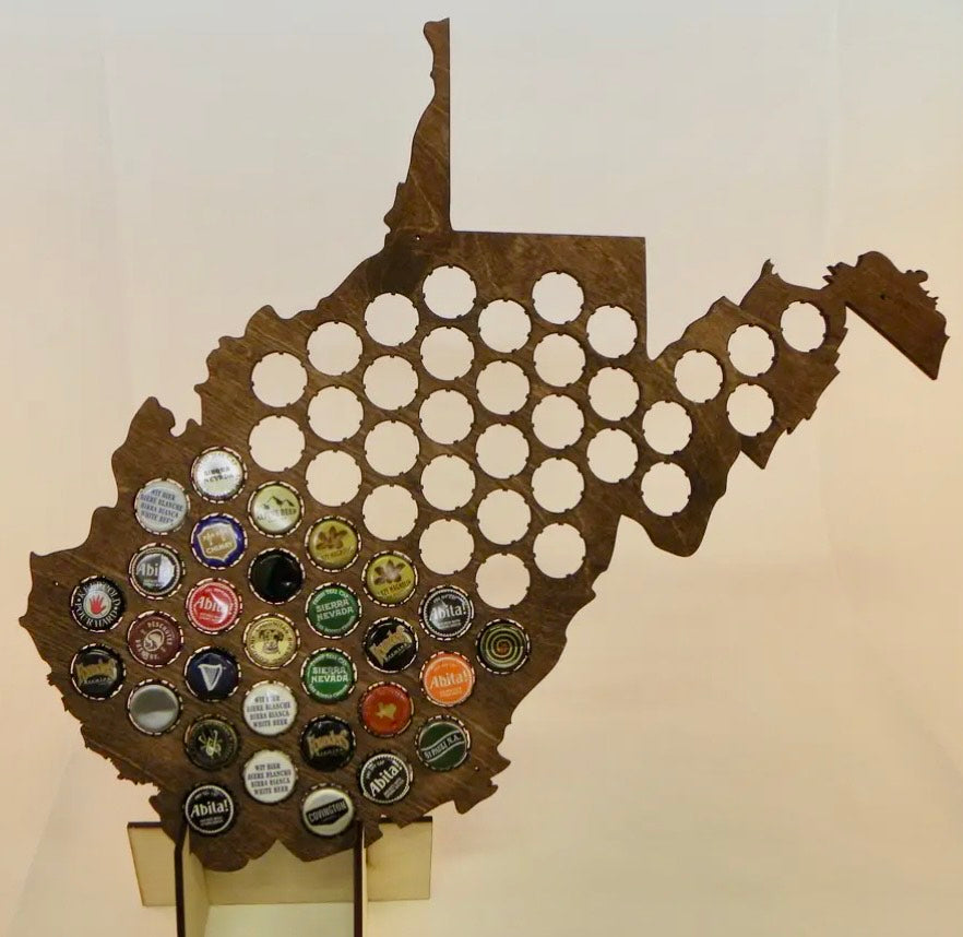 West Virginia Beer Cap Map image 0