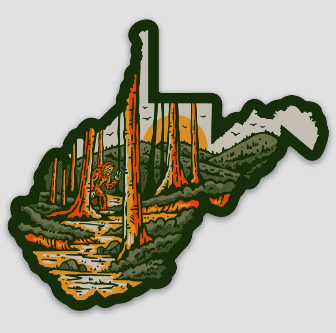 Backwoods Bigfoot Sticker image 0