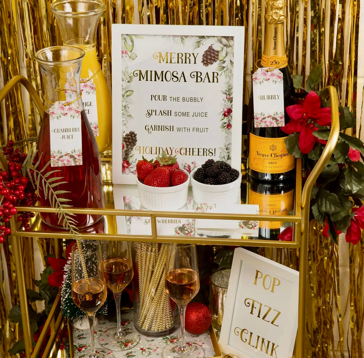 Holiday Mimosa Bar Decoration Kit image 2