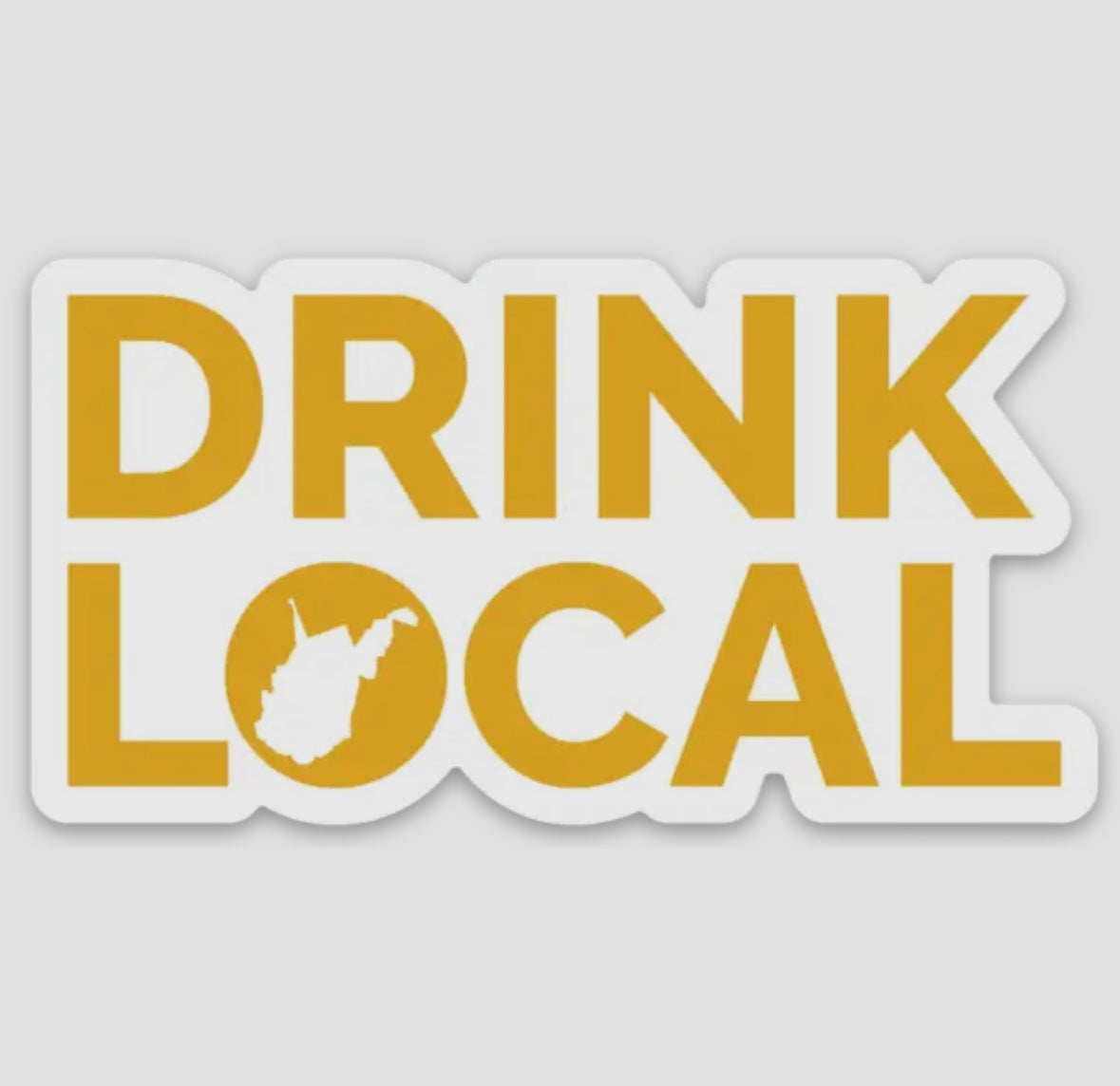 Drink Local Text Sticker image 0