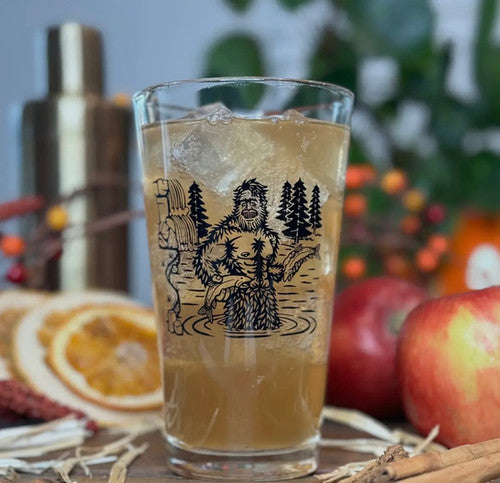 Sasquatch in River Pint Glass
